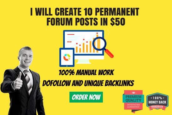 I will provide 10 seo dofollow forum backlinks
