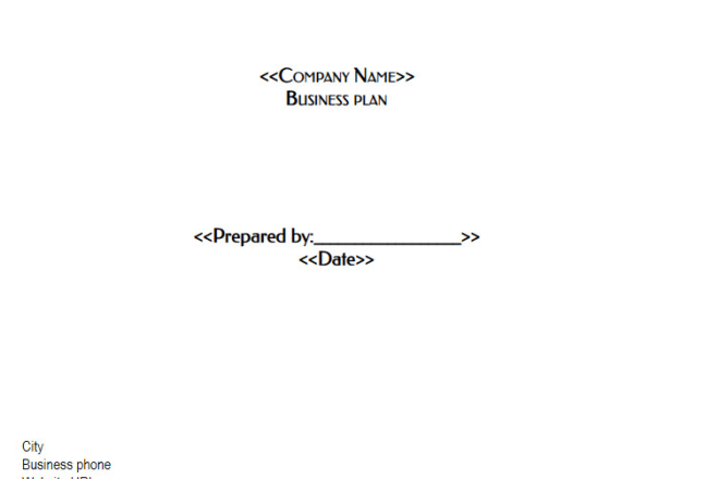 I will provide a business plan template for start up business