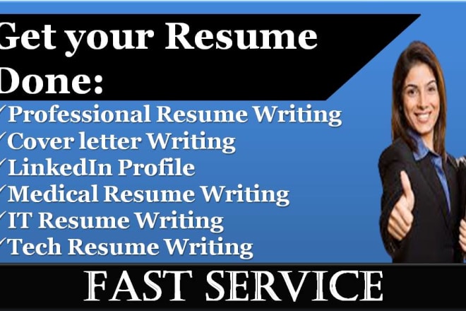 I will provide a professional resume writing service