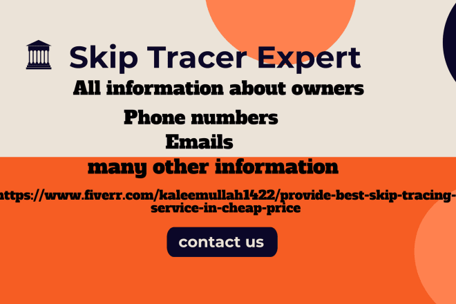 I will provide best skip tracing service in cheap price