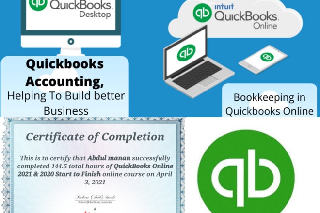 I will provide bookkeeping services in quickbooks online and desktop