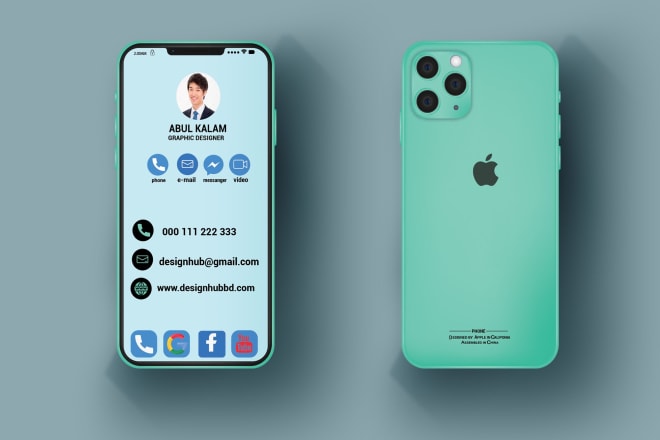 I will provide iphone style unique business card