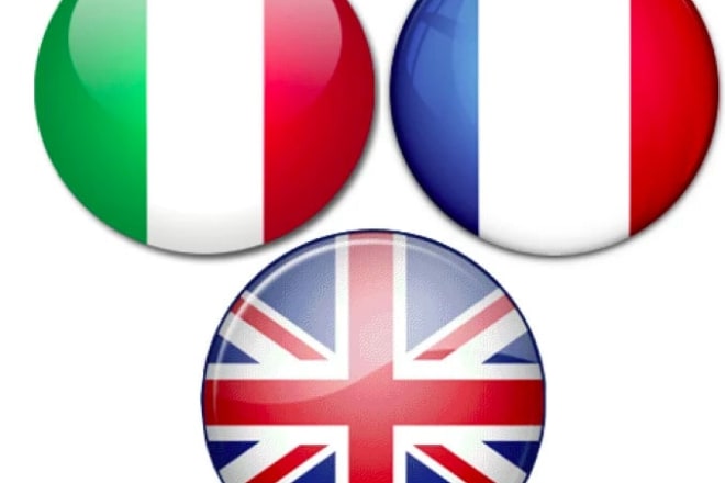 I will provide manual translation from italian, french or english