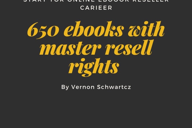 I will provide you with 650 ebooks with resell rights
