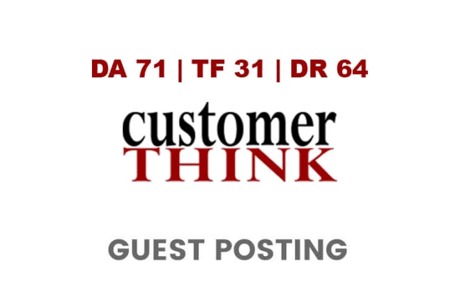 I will publish a guest post on business site customerthink da69