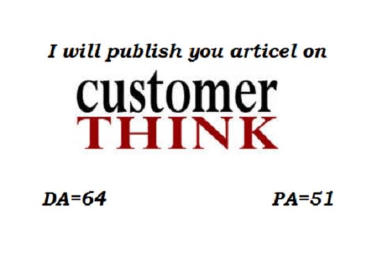 I will publish article or guest post on customerthink