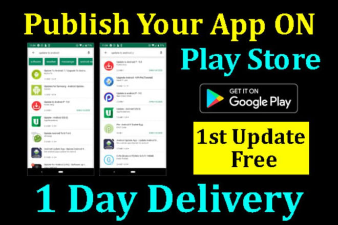 I will publish upload your android mobile app to google play store