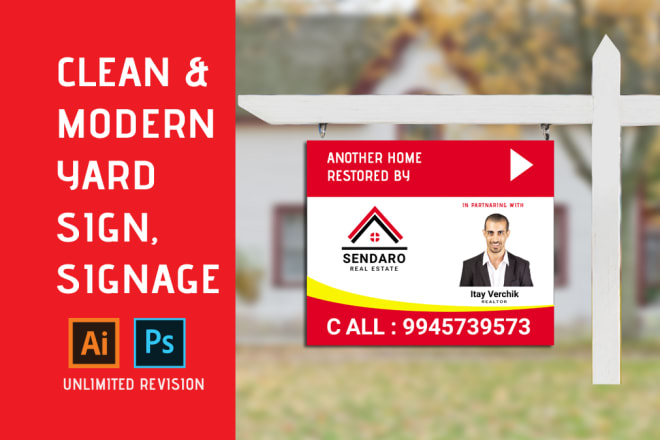 I will real estate yard sign,outdoor signage and sign board