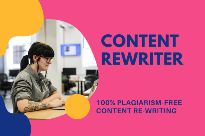I will rewrite article, content and blogs with custom images