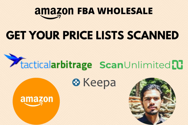 I will scan your distributors price list for amazon fba wholesale