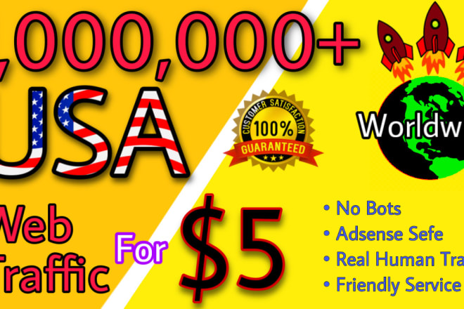 I will send 1,000,000 worldwide real web traffic for your website