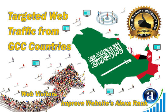 I will send real web traffic visitors from gcc countries