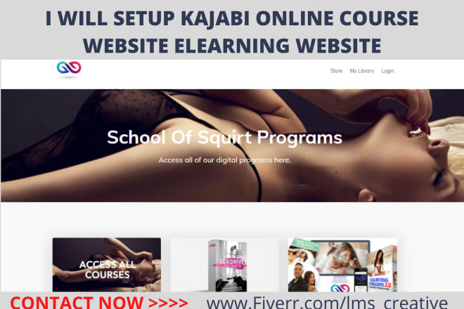 I will setup kajabi online course website, elearning website