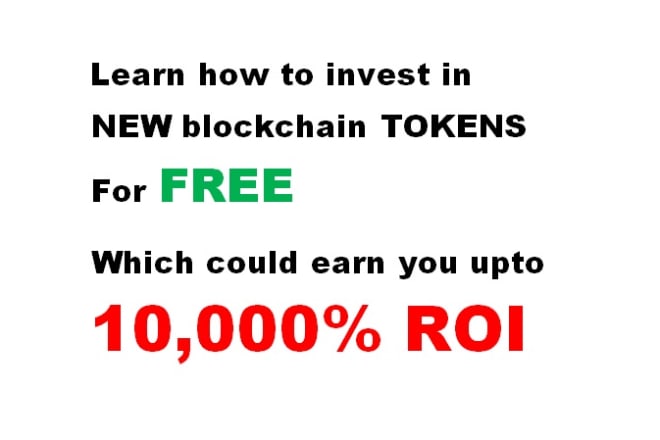 I will show investing risk free in new blockchain tokens