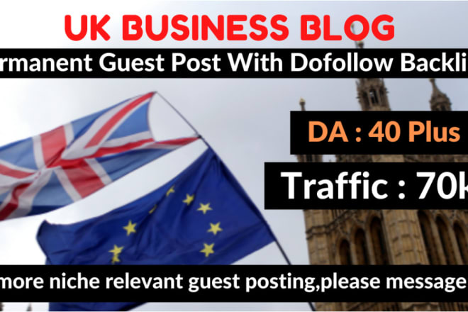 I will submit a guest post on a quality UK business blog