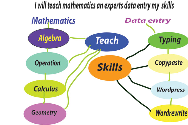 I will teach mathematics and experts my skill data entry