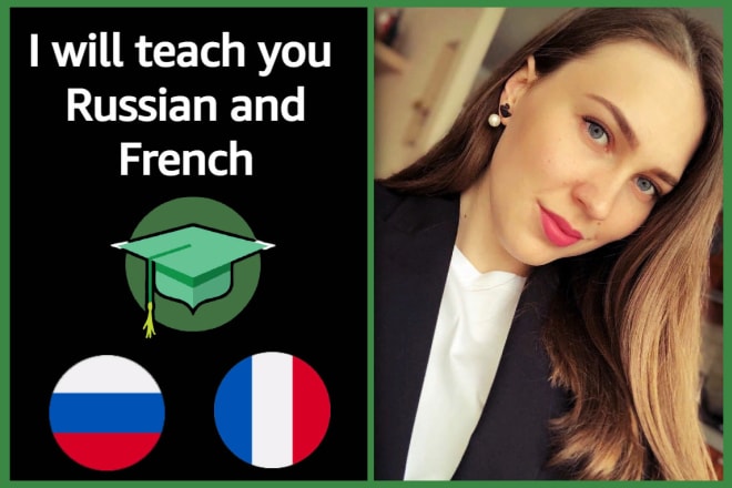I will teach you russian and french, translate, voice over, russian accent, backlinks