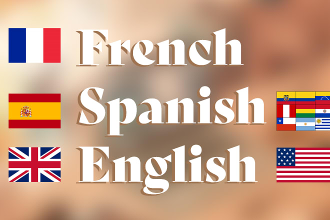 I will translate to french english and spanish any text