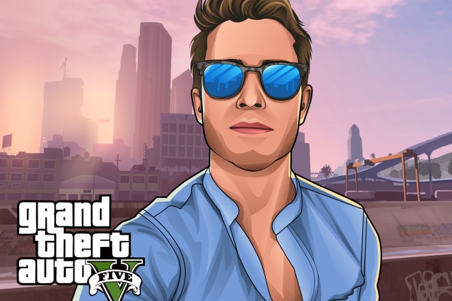 I will turn your picture to gta vector style