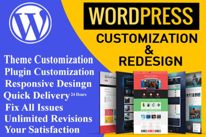 I will wordpress website customization and redesign