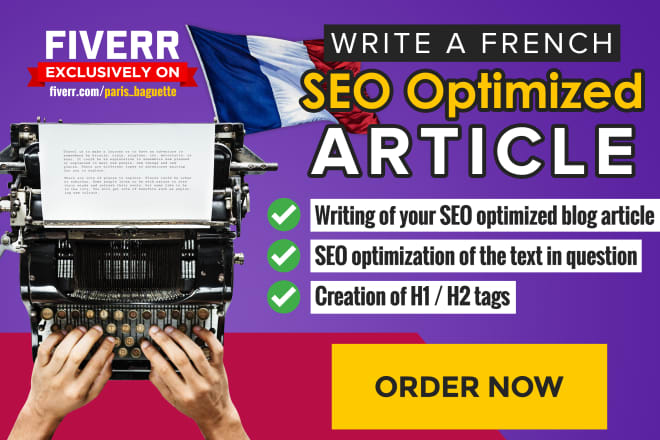 I will write a french SEO optimized article