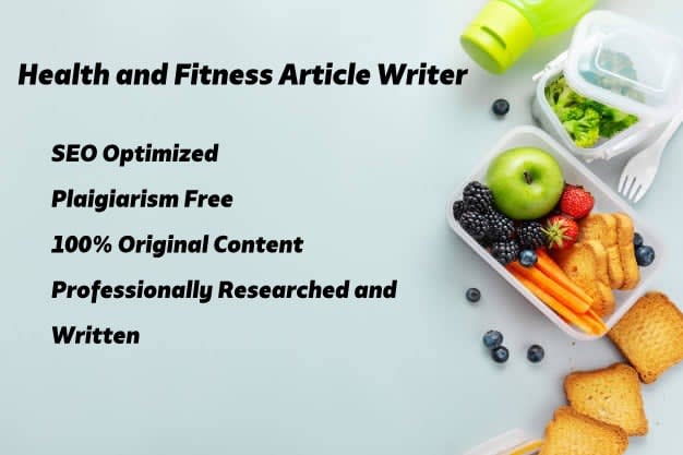 I will write a well researched health article or blog as a nutritionist