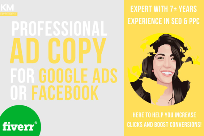 I will write ad copy for google ads or facebook ads