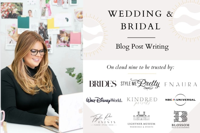 I will write engaging wedding and bridal blog posts for SEO