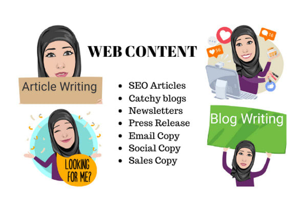 I will write high quality articles and blog posts on any topic