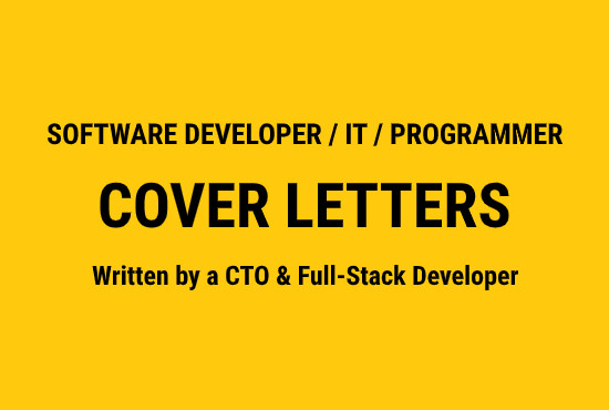 I will write professional cover letters for software developers, programmers, IT