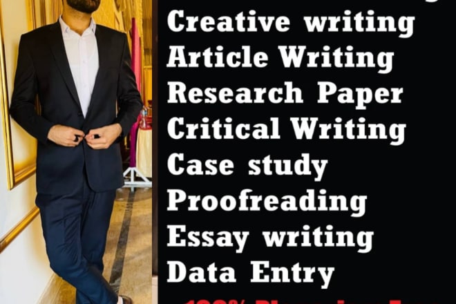 I will write researched essay, summary, article and case studies
