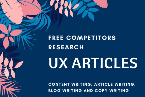 I will write UX articles with a difference