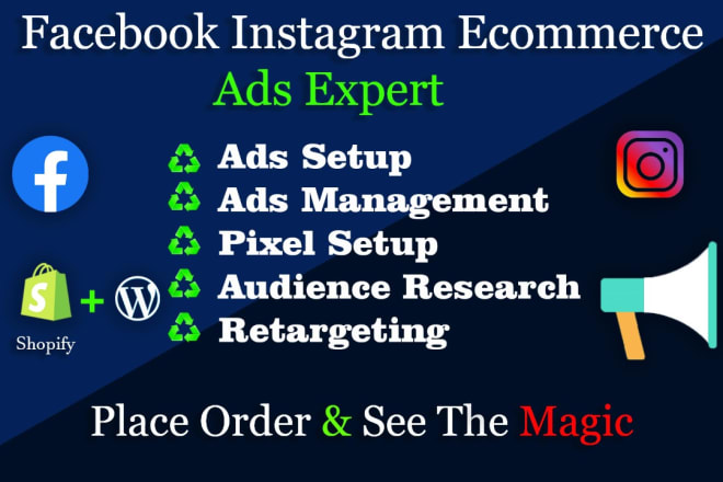 I will your facebook instagram ecommerce ads expert