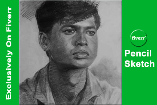 I will a realistic stylish portrait pencil sketch by hand drawing from your photo