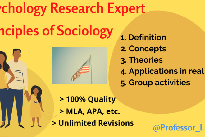 I will ably handle your psychology, sociology, and literature tasks