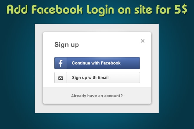 I will add facebook login signup feature on your site