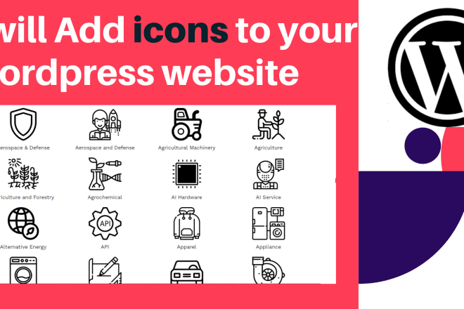 I will add glyphicons,text for all categories of your wordpress site