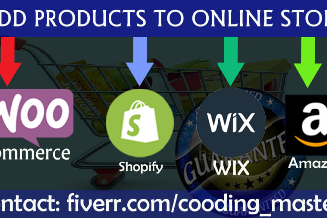 I will add products on your shopify and wix website