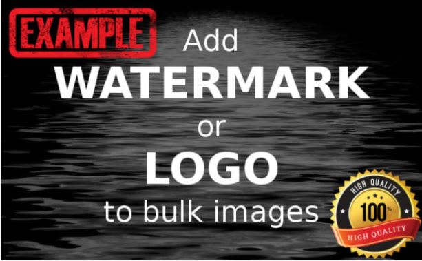 I will add watermark or custom logo to bulk images
