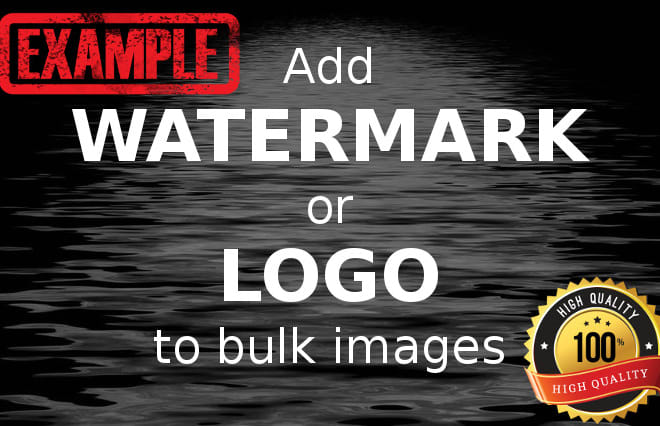 I will add watermark or logo to bulk images