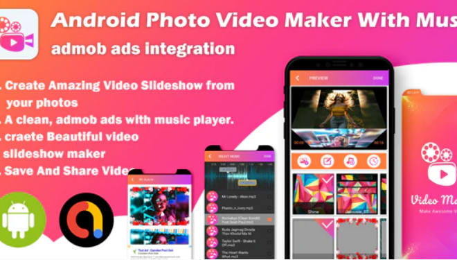 I will android photo video maker with music slideshow maker