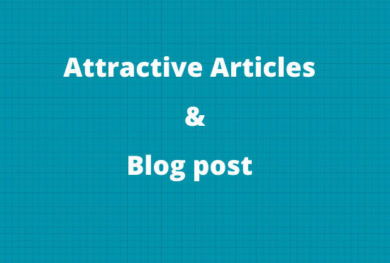 I will be attractive article writer