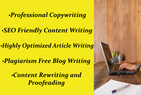 I will be copywriter and content writer for your website
