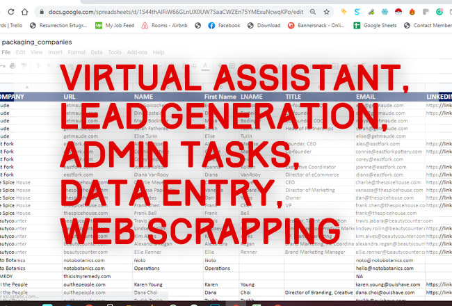 I will be your 24 hours virtual assistant for admin task and lead generation