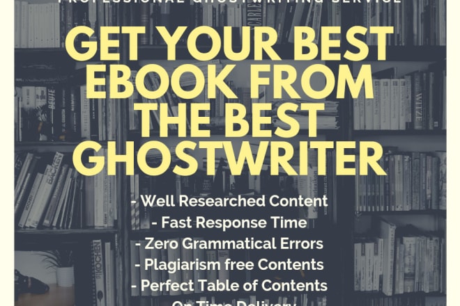 I will be your best ebook ghostwriter, ebook writer, KDP writer