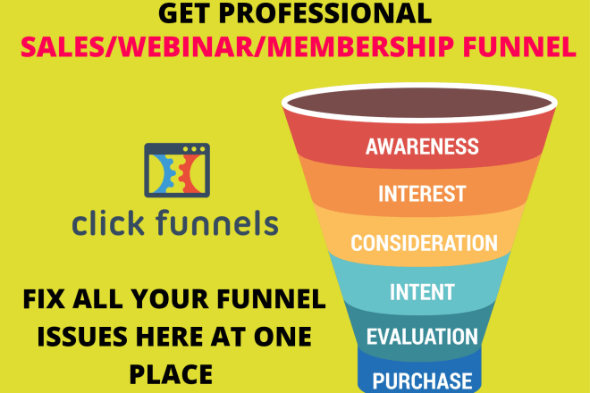 I will be your click funnel and sales funnel expert