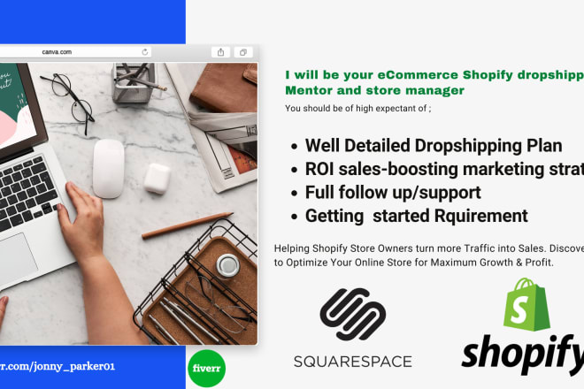 I will be your ecommerce shopify dropshipping mentor and shopify store manager