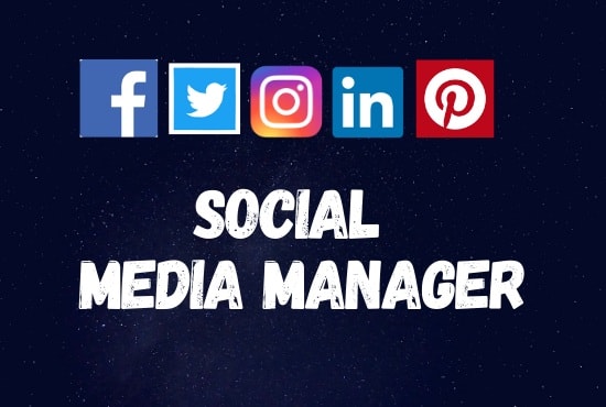 I will be your facebook, twitter and instagram manager