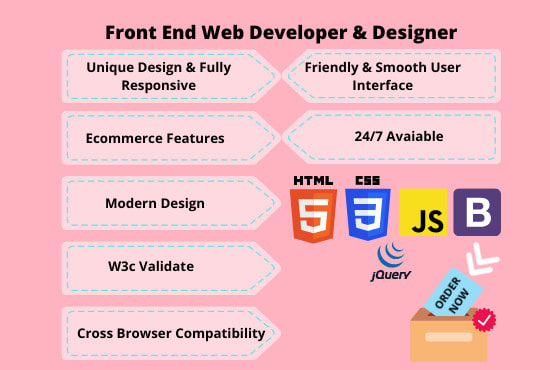 I will be your front end web developer or UI web designer