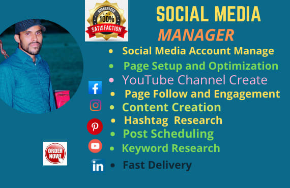 I will be your full time social media marketing manager specialist